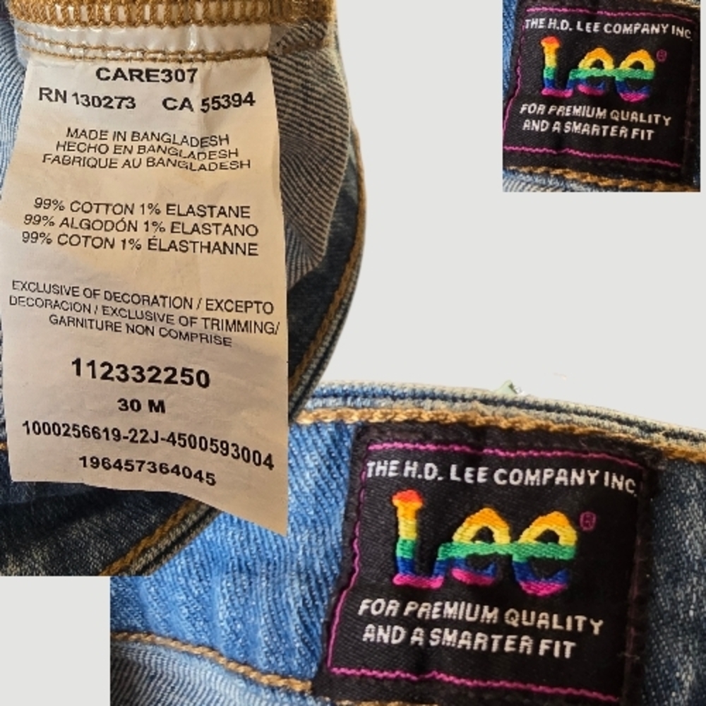 LEE Women's Light Wash High-Rise Rainbow Super Flare Jeans size 30/ US 10 - Picture 6 of 6